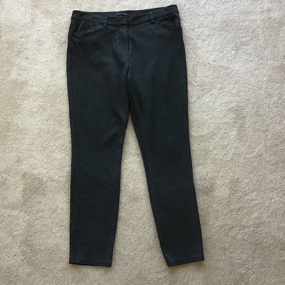ANDREW MARC BLACK CASUAL TROUSERS SIZE 10